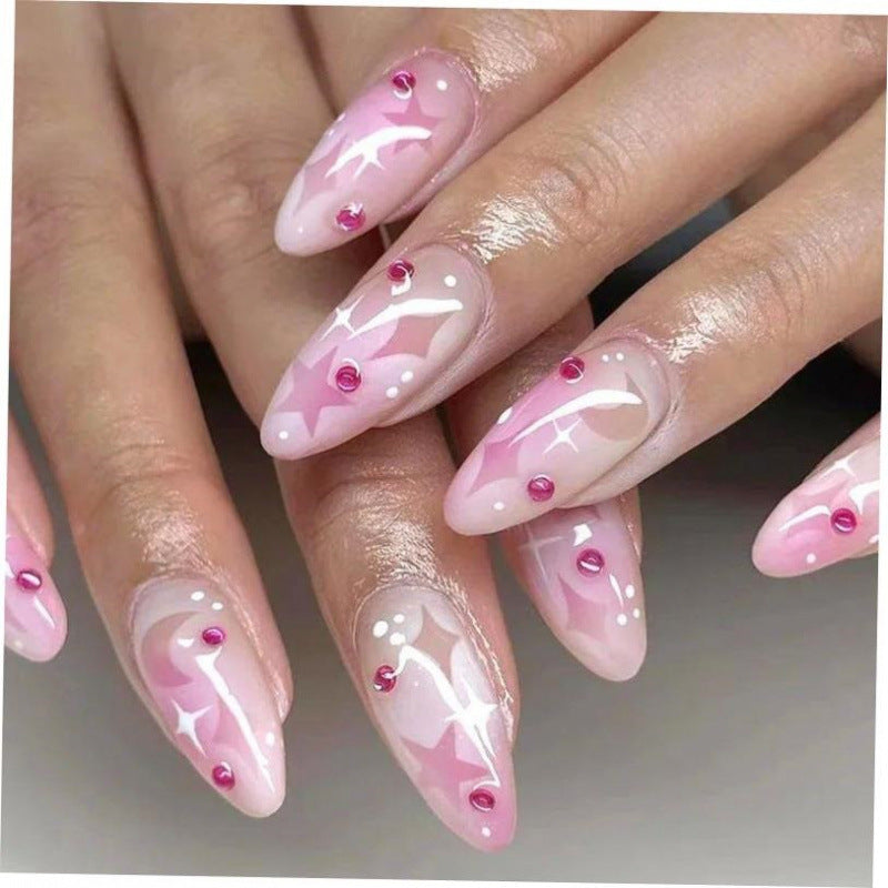 Pearl Press-On Nails – Elegant Almond Shape