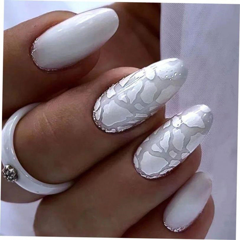 Pearl Press-On Nails – Elegant Almond Shape