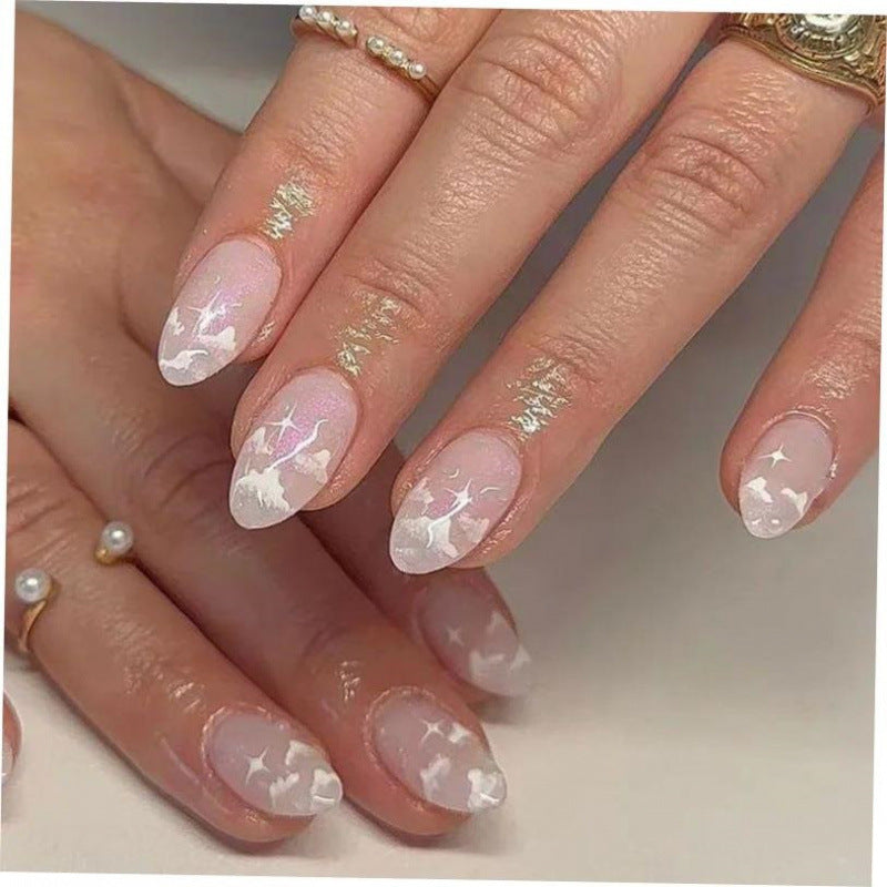 Pearl Press-On Nails – Elegant Almond Shape