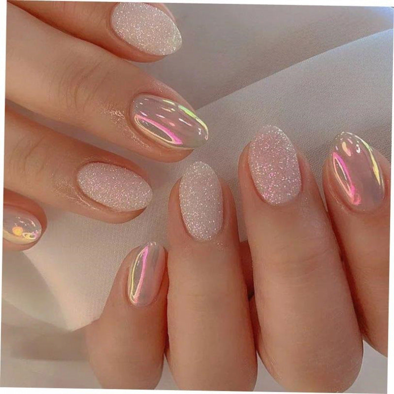 Pearl Press-On Nails – Elegant Almond Shape