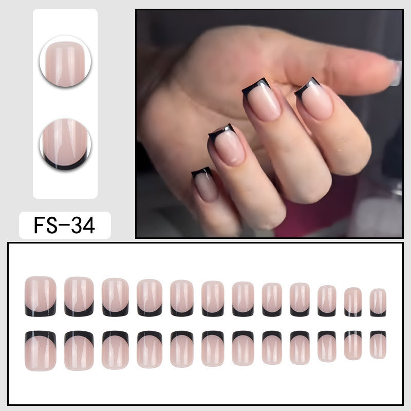 French Press-On Nails – No Glue Needed