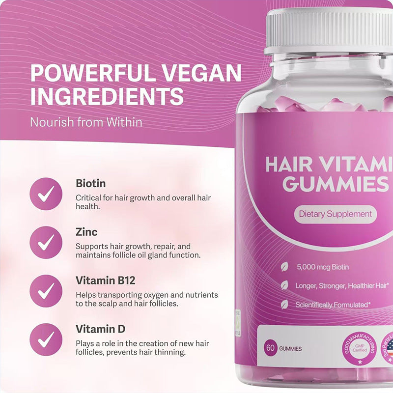 Hair Growth Vitamin Gummies – Biotin & Essential Nutrients