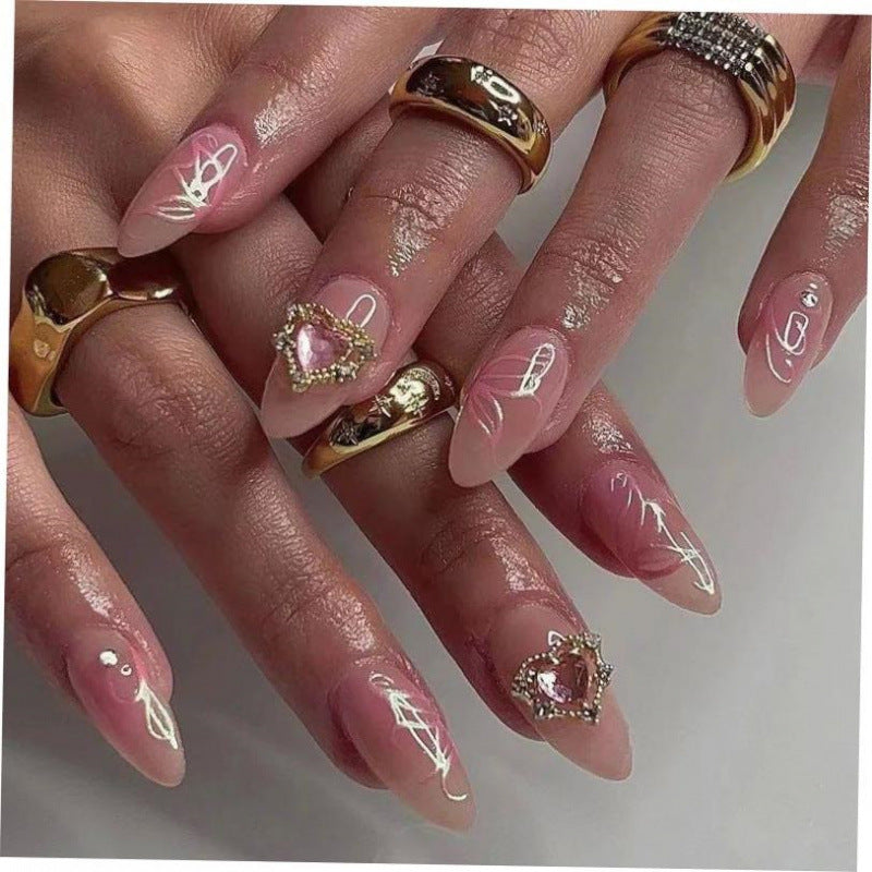 Pearl Press-On Nails – Elegant Almond Shape