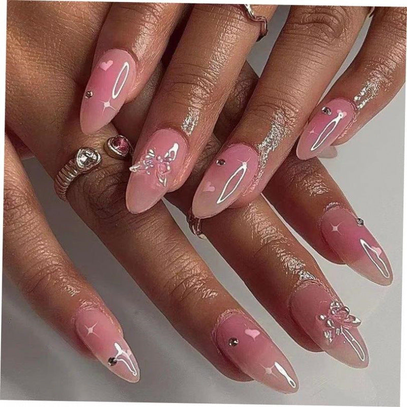 Pearl Press-On Nails – Elegant Almond Shape