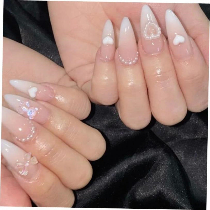 Pearl Press-On Nails – Elegant Almond Shape