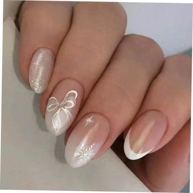 Pearl Press-On Nails – Elegant Almond Shape