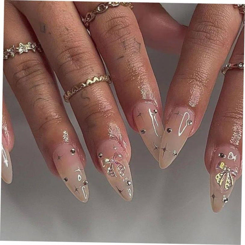 Pearl Press-On Nails – Elegant Almond Shape