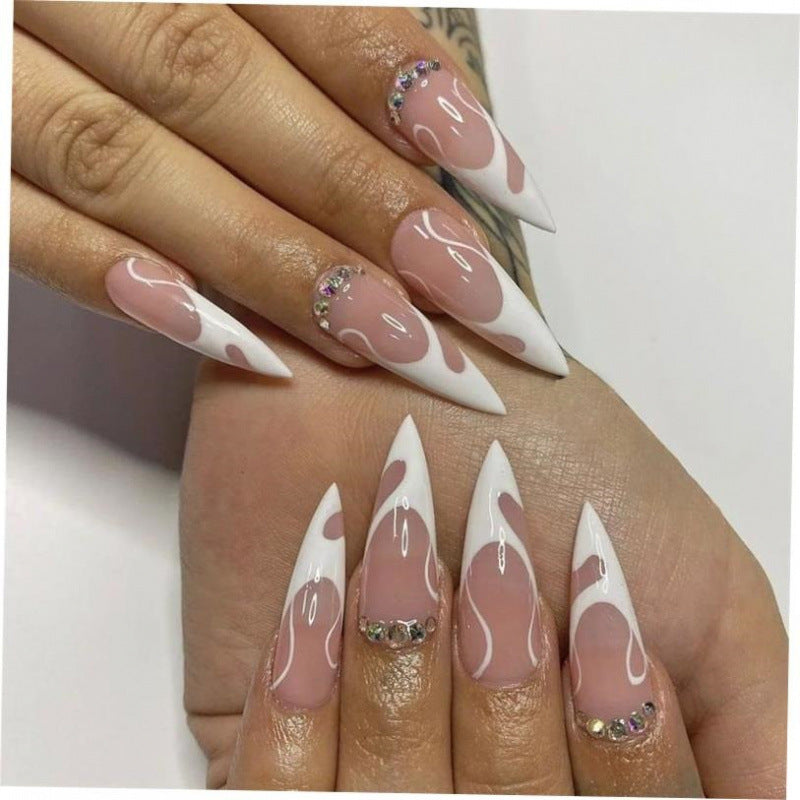 Pearl Press-On Nails – Elegant Almond Shape