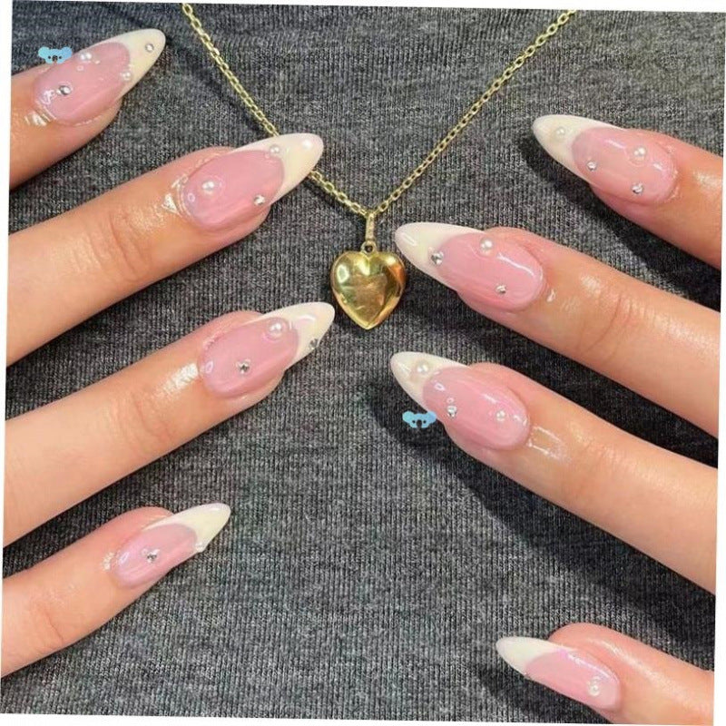 Pearl Press-On Nails – Elegant Almond Shape