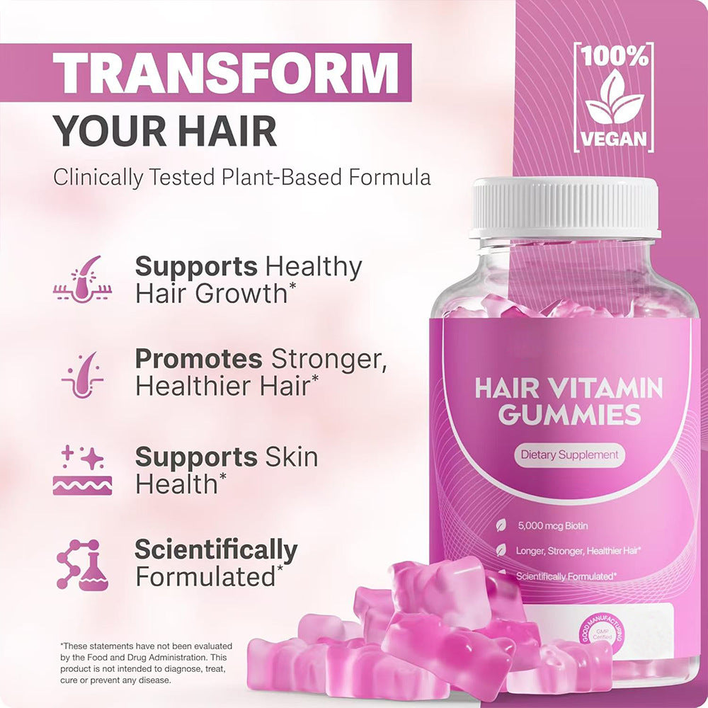 Hair Growth Vitamin Gummies – Biotin & Essential Nutrients