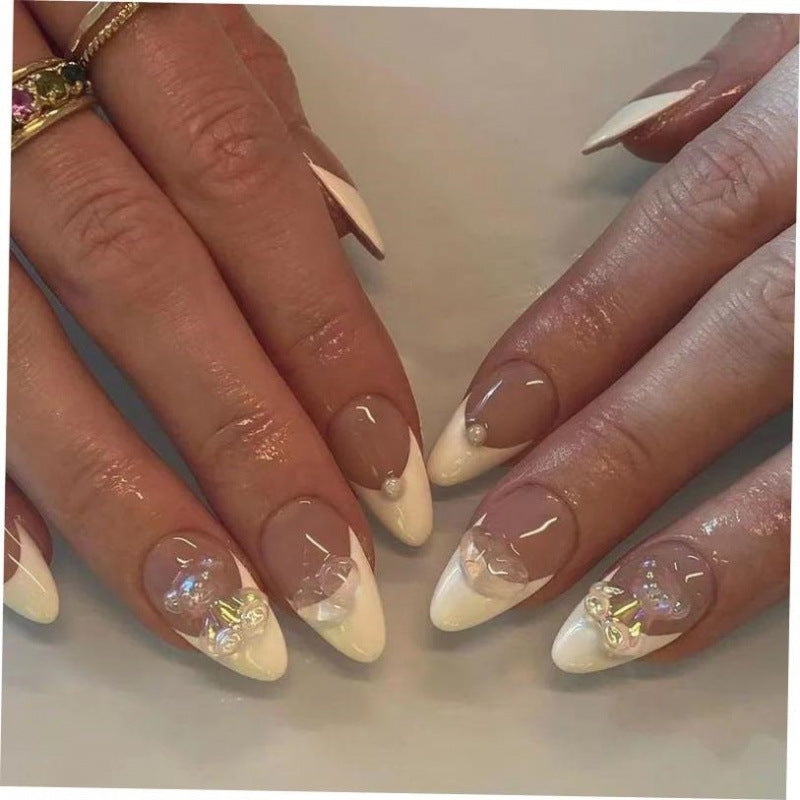 Pearl Press-On Nails – Elegant Almond Shape