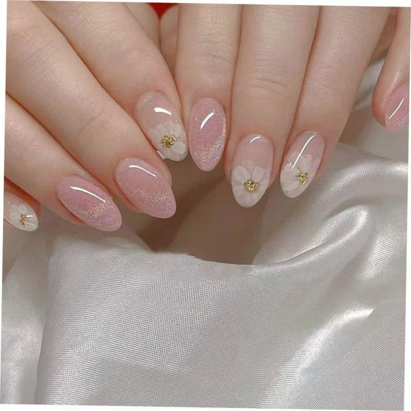 Pearl Press-On Nails – Elegant Almond Shape